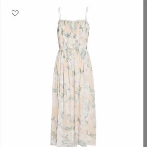 INTERMIX Jade Silk Midi Dress- Blush Floral, size 0